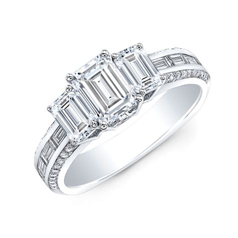 chanel set engament ring|channel set baguette engagement ring.